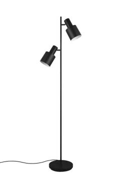 Sisustusvalaisimet^Trio Lighting lattiavalaisin Agudo 2xE27 mattamusta