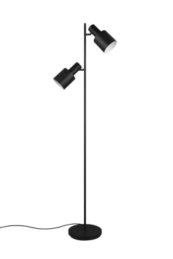 Sisustusvalaisimet^Trio Lighting lattiavalaisin Agudo 2xE27 mattamusta