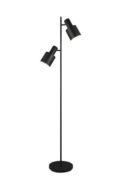 Sisustusvalaisimet^Trio Lighting lattiavalaisin Agudo 2xE27 mattamusta