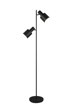 Sisustusvalaisimet^Trio Lighting lattiavalaisin Agudo 2xE27 mattamusta