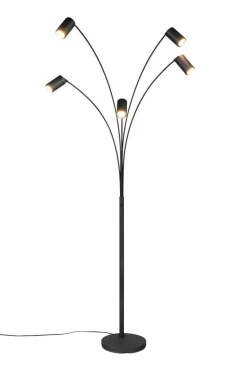 Sisustusvalaisimet^Trio Lighting lattiavalaisin Marley 5-os GU10 mattamusta