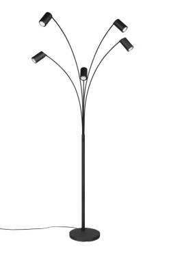 Sisustusvalaisimet^Trio Lighting lattiavalaisin Marley 5-os GU10 mattamusta