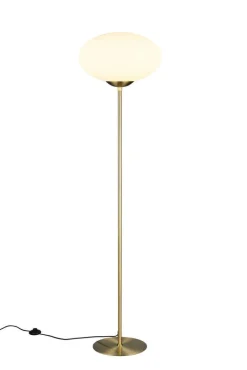 Sisustusvalaisimet^Trio Lighting lattiavalaisin Fomento E27 mattamessinki/valko