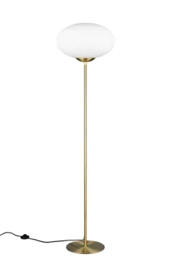 Sisustusvalaisimet^Trio Lighting lattiavalaisin Fomento E27 mattamessinki/valko