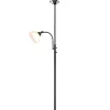 Sisustusvalaisimet^Trio Lighting lattiavalaisin Country E27+E14 rustiikki