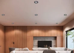 Sisustusvalaisimet^Trio Lighting LED alasvalo Pamir mattamusta pyöreä