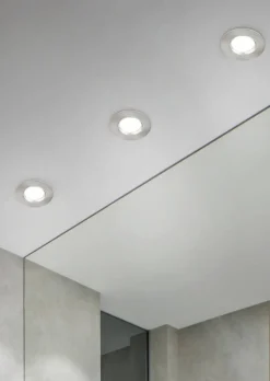 Sisustusvalaisimet^Trio Lighting LED alasvalo Zagros IP65 harjattu teräs pyöreä