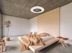 Sisustusvalaisimet^Trio Lighting LED kattotuuletin Harstad kromi starlight