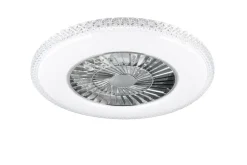 Sisustusvalaisimet^Trio Lighting LED kattotuuletin Harstad kromi starlight