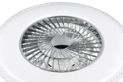 Sisustusvalaisimet^Trio Lighting LED kattotuuletin Harstad kromi starlight