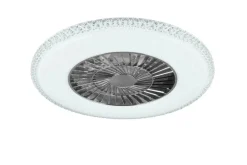 Sisustusvalaisimet^Trio Lighting LED kattotuuletin Harstad kromi starlight