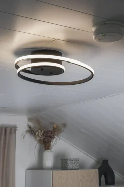 Sisustusvalaisimet^Trio Lighting LED kattovalaisin Zibella mattamusta SCANDI