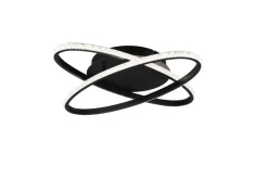 Sisustusvalaisimet^Trio Lighting LED kattovalaisin Lane mattamusta/kristalliefe