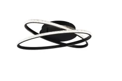 Sisustusvalaisimet^Trio Lighting LED kattovalaisin Lane mattamusta/kristalliefe