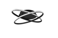 Sisustusvalaisimet^Trio Lighting LED kattovalaisin Lane mattamusta/kristalliefe