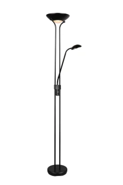 Sisustusvalaisimet^Trio Lighting LED lattiavalaisin Spock mattamusta