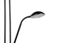 Sisustusvalaisimet^Trio Lighting LED lattiavalaisin Spock mattamusta