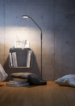 Sisustusvalaisimet^Trio Lighting LED lattiavalaisin Monza mattamusta