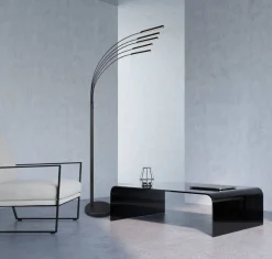 Sisustusvalaisimet^Trio Lighting LED lattiavalaisin Reed mattamusta