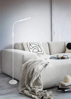 Sisustusvalaisimet^Trio Lighting LED lattiavalaisin Toro valkoinen