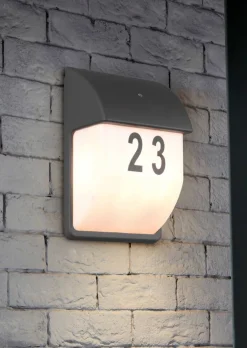 Ulkovalaisimet^Trio Lighting LED numerovalaisin Mersey antrasiitti hämärätu