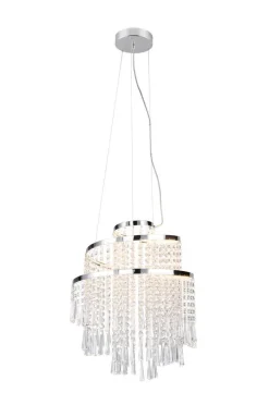 Sisustusvalaisimet^Trio Lighting LED riippuvalaisin Pomp 38 cm kromi/kirkas
