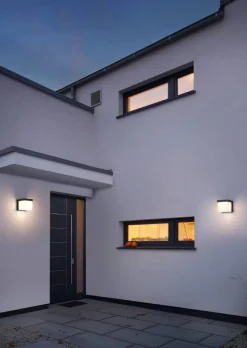 Ulkovalaisimet^Trio Lighting LED seinävalaisin Yangtze antrasiitti