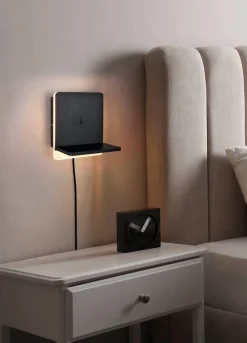 Sisustusvalaisimet^Trio Lighting LED seinävalaisin Fairfield mattamusta latausa