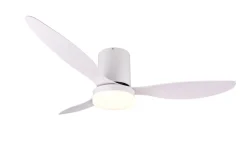 Sisustusvalaisimet^Trio Lighting LED tuuletinkattovalaisin Göteborg mattavalkoi