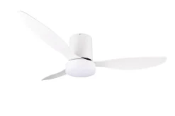 Sisustusvalaisimet^Trio Lighting LED tuuletinkattovalaisin Göteborg mattavalkoi