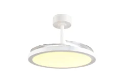 Sisustusvalaisimet^Trio Lighting LED tuuletinkattovalaisin Kasfjord mattavalkoi