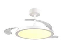 Sisustusvalaisimet^Trio Lighting LED tuuletinkattovalaisin Kasfjord mattavalkoi