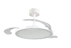 Sisustusvalaisimet^Trio Lighting LED tuuletinkattovalaisin Kasfjord mattavalkoi