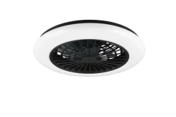 Sisustusvalaisimet^Trio Lighting LED tuuletinkattovalaisin Stralsund mattamusta