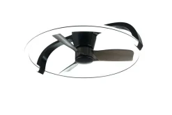 Sisustusvalaisimet^Trio Lighting LED tuuletinkattovalaisin Stockholm mattamusta