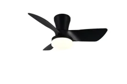 Sisustusvalaisimet^Trio Lighting LED tuuletinkattovalaisin Randers mattamusta