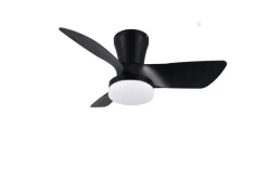 Sisustusvalaisimet^Trio Lighting LED tuuletinkattovalaisin Randers mattamusta