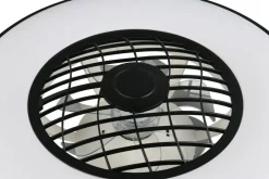 Sisustusvalaisimet^Trio Lighting LED tuuletinkattovalaisin Linköping musta RGB