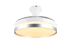 Sisustusvalaisimet^Trio Lighting LED tuuletinkattovalaisin Lindberg titaani sta