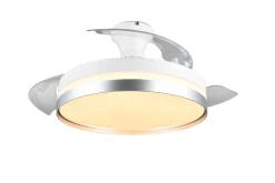 Sisustusvalaisimet^Trio Lighting LED tuuletinkattovalaisin Lindberg titaani sta