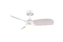 Sisustusvalaisimet^Trio Lighting LED tuuletinkattovalaisin Helsinki mattavalkoi