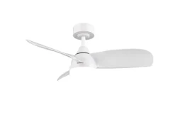 Sisustusvalaisimet^Trio Lighting LED tuuletinkattovalaisin Helsinki mattavalkoi