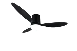 Sisustusvalaisimet^Trio Lighting LED tuuletinkattovalaisin Göteborg mattamusta