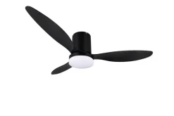 Sisustusvalaisimet^Trio Lighting LED tuuletinkattovalaisin Göteborg mattamusta