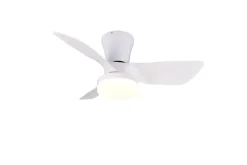 Sisustusvalaisimet^Trio Lighting LED tuuletinkattovalaisin Randers mattavalkoin