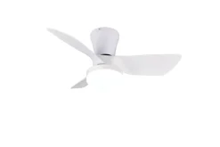 Sisustusvalaisimet^Trio Lighting LED tuuletinkattovalaisin Randers mattavalkoin