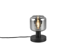 Sisustusvalaisimet^Trio Lighting pöytävalaisin Mataro E14 mattamusta/savu