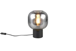 Sisustusvalaisimet^Trio Lighting pöytävalaisin Diva E27 mattamusta/kromattu