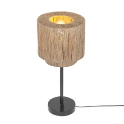 Sisustusvalaisimet^Trio Lighting pöytävalaisin Smilla E27 sisal