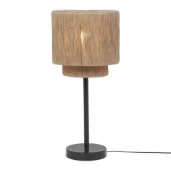 Sisustusvalaisimet^Trio Lighting pöytävalaisin Smilla E27 sisal